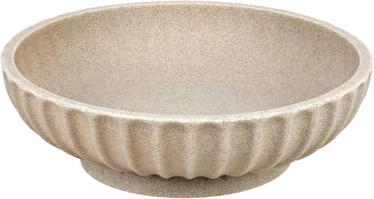 Large Decorative Bowl - Fruit Bowl for Kitchen Counter - Modern Decorative Bowl for Home Decor,Key Bowl for Entryway Table - Artificial Stone Beige1