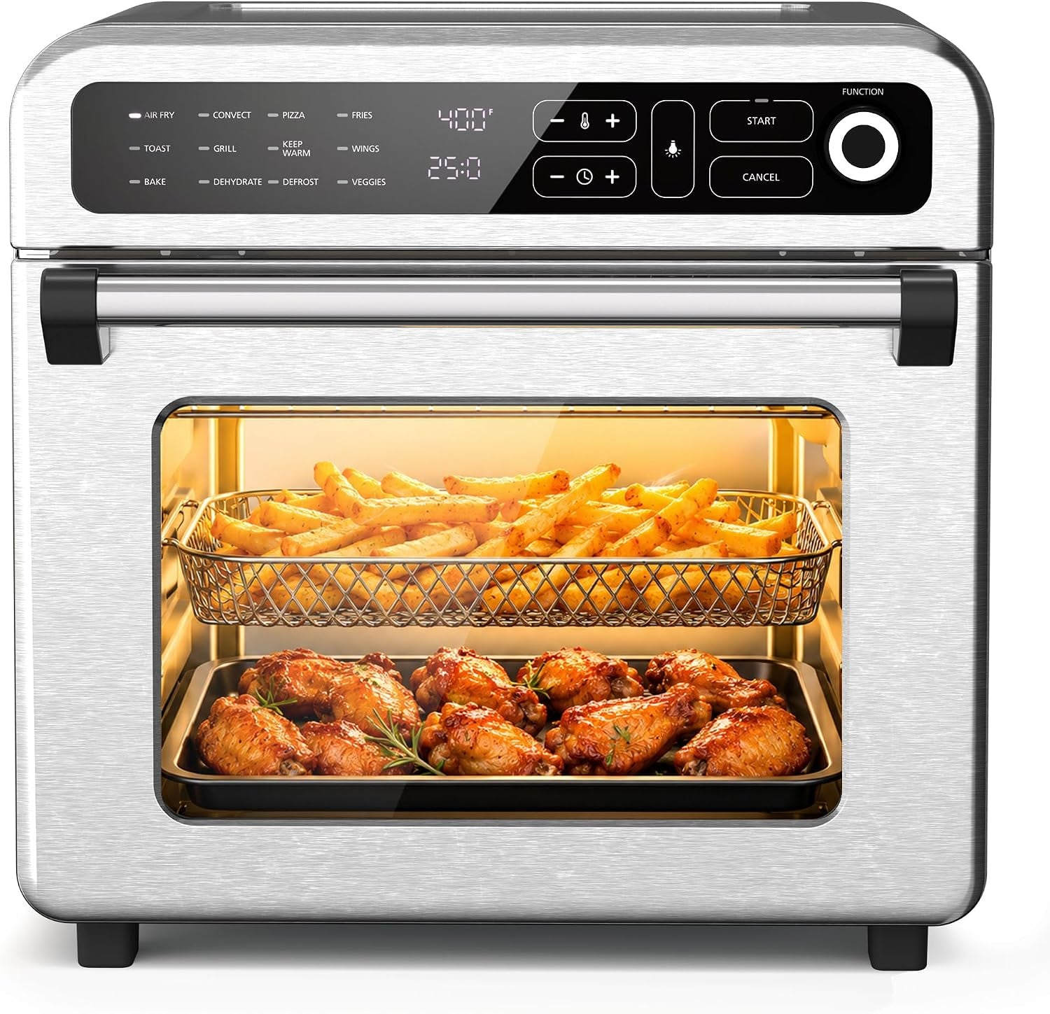 air-fryer-toaster-oven-19-qt-12-in-1-functions-air-fry-broil-keep-warm-bake-defrost-ouchscreen-controls-nonstick-75-450-dishwasher-safe-accessories-stainless-steel