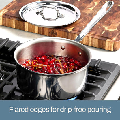 All-Clad D3® Stainless Steel 10 Piece Cookware Set- Made in USA- Includes Frying Pans, Saucepan, Sautépan, Stockpot - Professional Grade -Oven Safe & Induction Compatible5