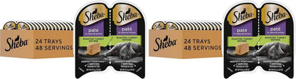 Sheba Perfect Portions Pate Wet Cat Food, Savory Chicken, 2.6 Oz, 24 Ct | Grain-Free, 48 Servings, No Fillers, Made in USA, Real Meat, Complete & Balanced, Essential Vitamins, Twin-Pack Trays16