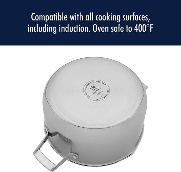 HENCKELS Clad H3 6-Qt Dutch Oven, Induction Pot, Stainless Steel, Durable and Easy to Clean | Induction Pot, Durable, Easy to Clean7