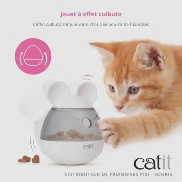 Catit PIXI Treat Dispenser, Interactive Treat Dispensing Cat Toy, Mouse4