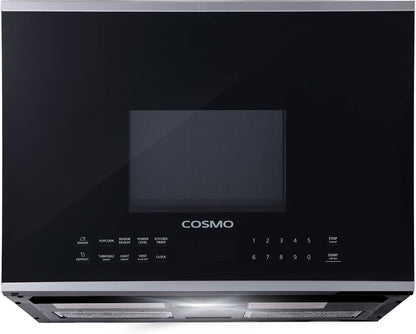 24 In. Stellar Coll 1.3 Cu Ft over the Range Microwave, Vent Fan, Stainless |  COS-2413ORM1SS 1000W, Touch Presets, Black Glass, Sensor Cooking, Automatic Defrost, LED Light, Child Safety Lock1