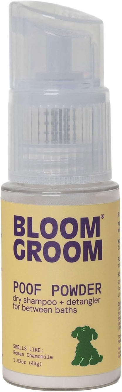 Poof Powder – Waterless Dry Shampoo and Detangler for Dogs | Demat, Detangle & Deodorize | Talc-Free, Non-Toxic, Made in USA for Mat-Prone Coats – Doodles, Poodles, and More – 1.52 Oz1