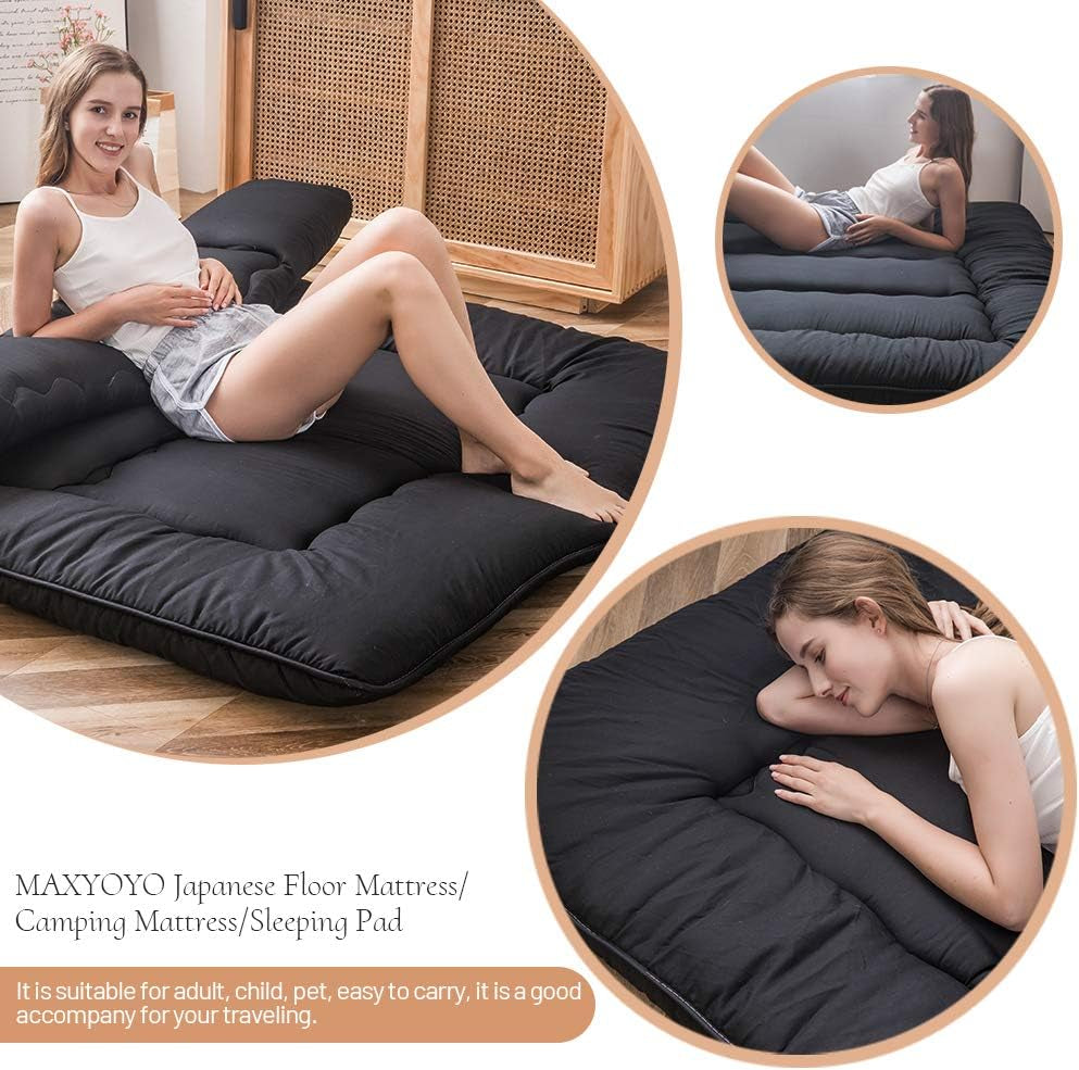japanese-floor-mattress-4-thick-full-size-foldable-futon-mattress-sleeping-pad-foldable-roll-up-mat-boys-girls-dormitory-pad-kids-floor-lounger-black