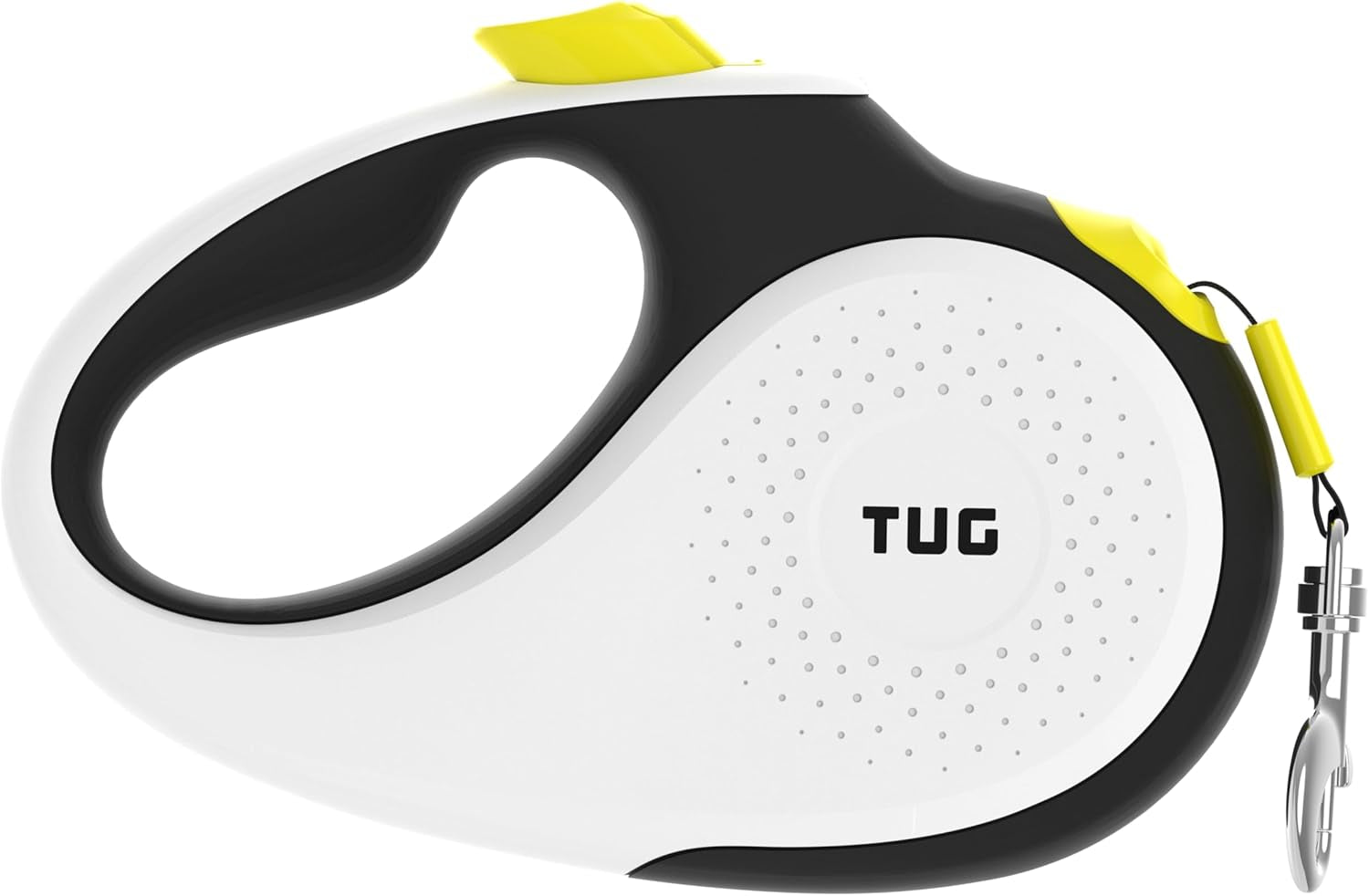 tug-360-tangle-free-retractable-dog-leash-16-ft-strong-nylon-tape-one-handed-brake-pause-lock-medium-white