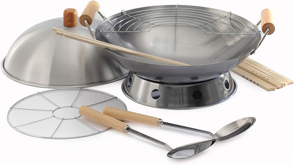 Norpro 10-Piece Wok Set, Silver, 14 Inch1