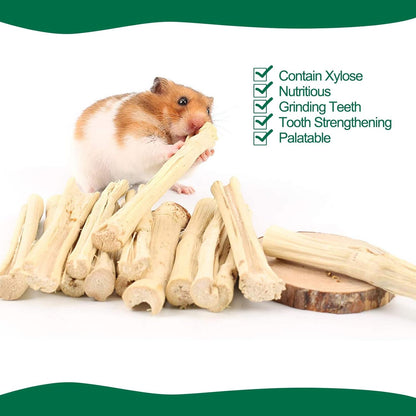 BWOGUE 100G Pet Snacks, Bamboo Chews for Rabbits, Sweet Bamboo Chew Sticks | About10-14 Sticks, 3.94 in Bamboo Sticks for Rabbits, Rabbit Chew Toys, Squirrels, Guinea Pigs, Chinchillas & Hamsters6