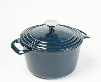 Enameled Cast Iron Dutch Oven 3.5 Quart Nave Blue…1