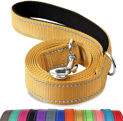Joytale Reflective Dog Leash for Medium & Large Dogs, 6 FT X 1", Black | Heavy Duty Nylon Webbing, Padded Handle for Comfort, Visible at Night, for Walking & Training18