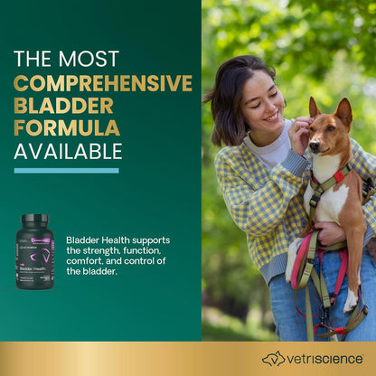 Vetriscience Bladder Health Chewable Tablets, Bladder Strength Urinary Tract Supplement for Dogs, Reduce Urine Leakage and Overactive Bladder, with Soy Protein and Saw Palmetto, Smoke, 90 Count4