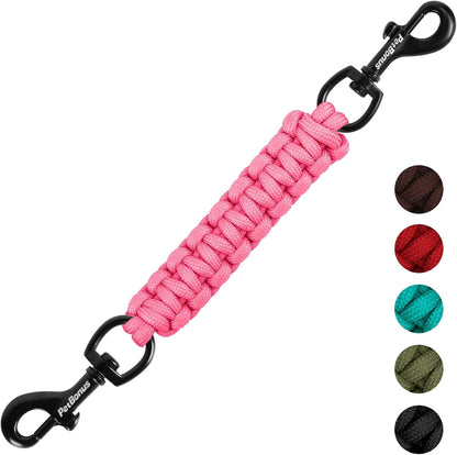 Petbonus Dog Collar Safety Clip, Handmade Prong Collar to Harness Connector | Dog Leash Backup Safety Strap, Escape Proof, Double Ended Clasp, Lead Connector for Pinch Collar, Harness (Black)14