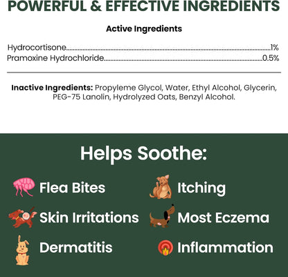 Hydrocortisone Spray for Dogs - 4 Oz anti Itch Spray for Dogs | for Irritated Skin, Hot Spots, Flea Bites, Itching - Made with Hydrocortisone and Pramoxine Hydrochloride - Made in the USA2