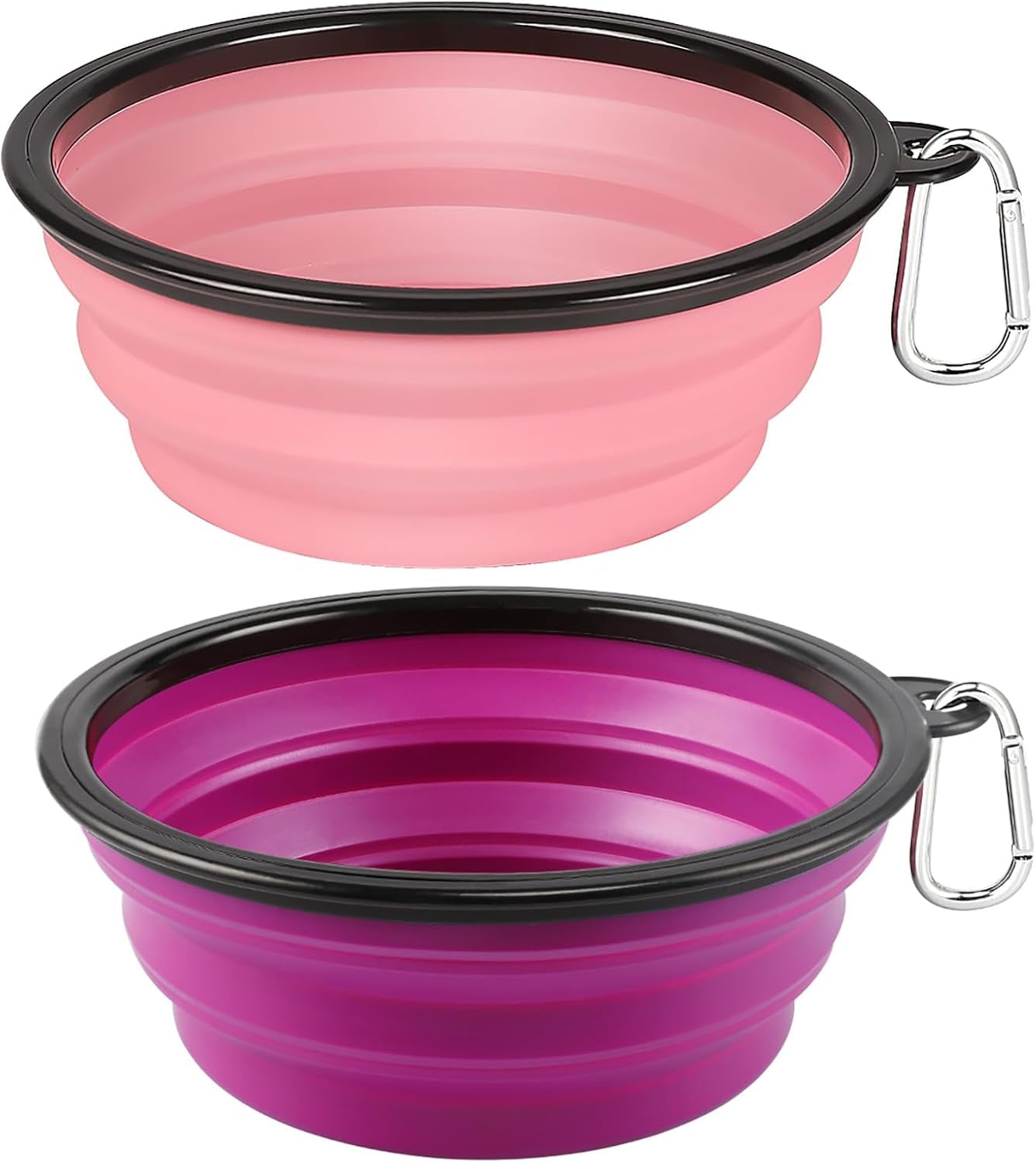 kytely-large-collapsible-dog-bowls-2-pack-34oz-foldable-dog-travel-bowl-portable-pet-water-food-bowl-with-clasp-pet-cat-feeding-cup-dish-for-traveling-walking-hiking-black-blue
