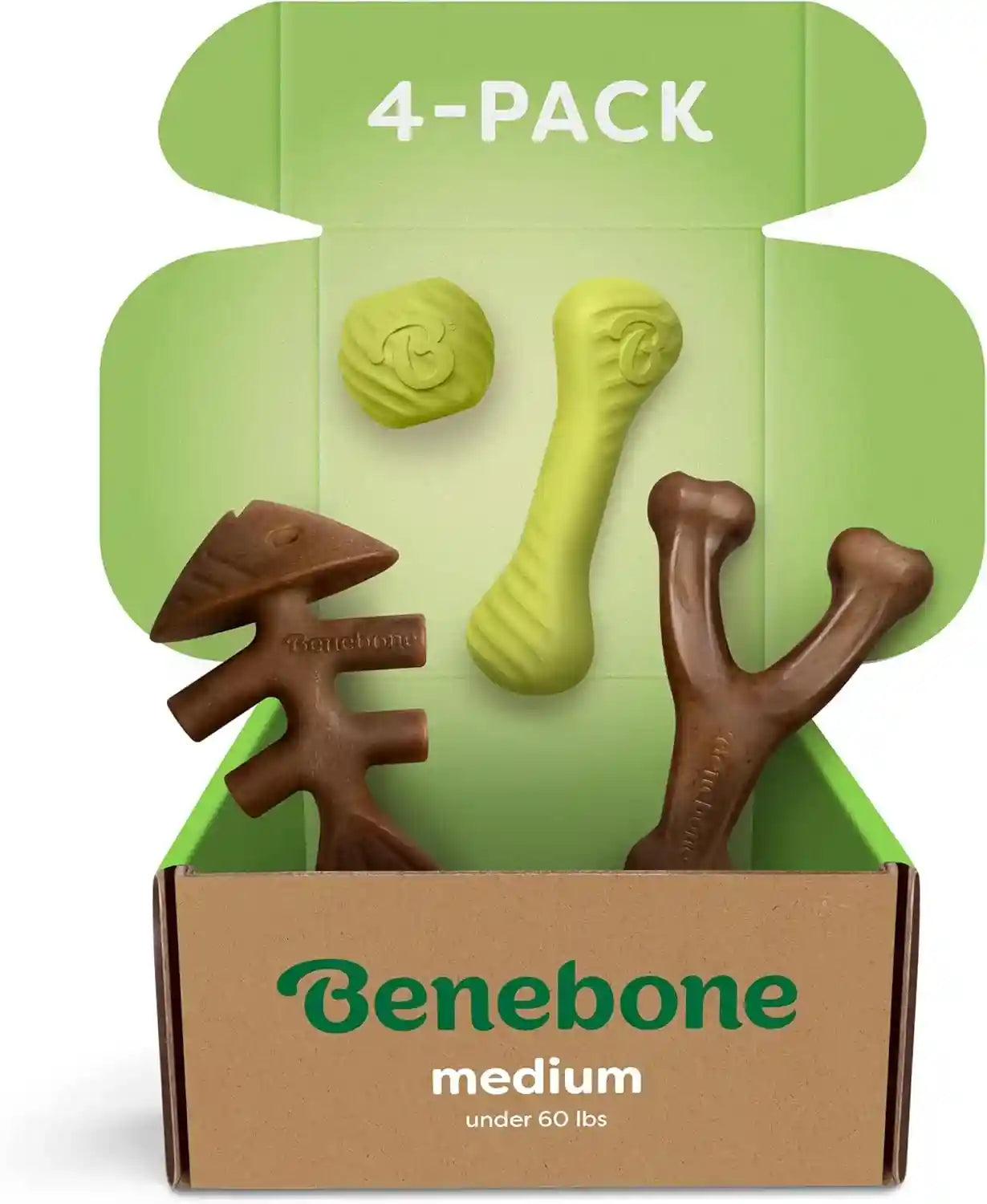 benebone-small-4-pack-dog-toys-for-aggressive-chewers-under-30-lbs