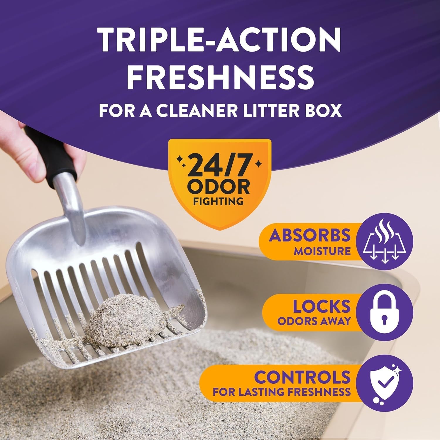arm-hammer-slide-platinum-easy-clean-up-clumping-cat-litter-27-5-lbs-24-7-odor-control-triple-action-freshness-non-stick-low-tracking-multi-cat-formula-scented