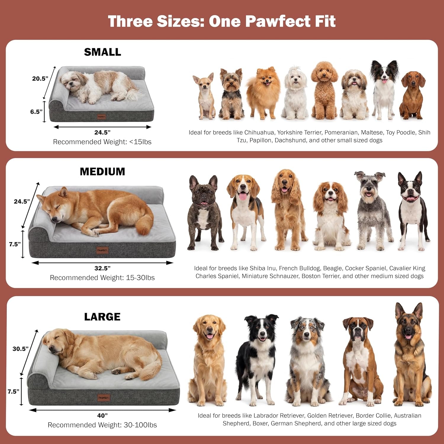pawfect-orthopedic-dog-bed-for-small-medium-large-dogs-memory-foam-pet-bed-with-3-waterproof-covers-washable-removable-velvet-cover-supportive-bolsters-non-slip-base-medium-32-5x24-5x7-5