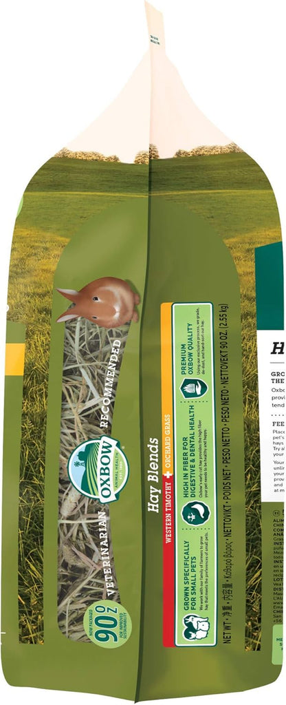 Oxbow Hay Blends, Western Timothy Hay & Orchard Grass, Guinea Pig Food, Small Pet Bunny Supplies, All Natural Grass for Guinea Pig & Rabbit, Oxbow Rabbit Supplies for Bunnies, 90 Oz. Bag | Oxbow Timothy Hay, Bunny Hay for Rabbits, Guinea Pigs, Bunnies and Chinchillas, Hand-Sorted, De-Dusted, High Fiber8