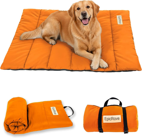 Rovepad Trail Dog Bed Mat 43"X27" – Waterproof Non Slip Outdoor Travel Mat for Camping & Car – Silent Peachskin Roll-Up Pad for Medium & Large Dogs, Machine Washable7