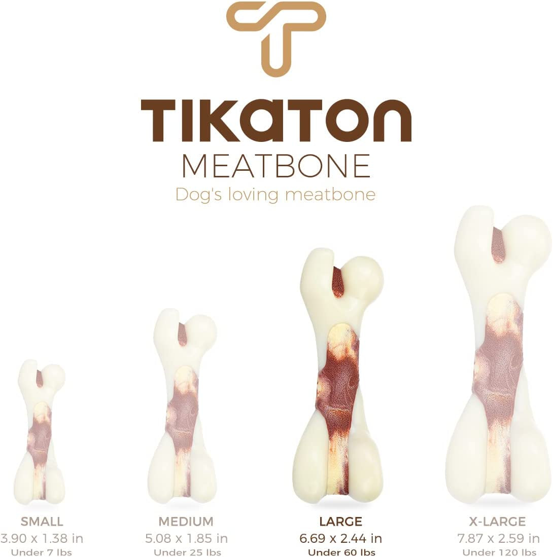 tikaton-indestructible-dog-chew-toys-for-aggressive-chewers-beef-flavor-durable-dog-teething-chew-toys-bones-for-large-medium-small-puppies