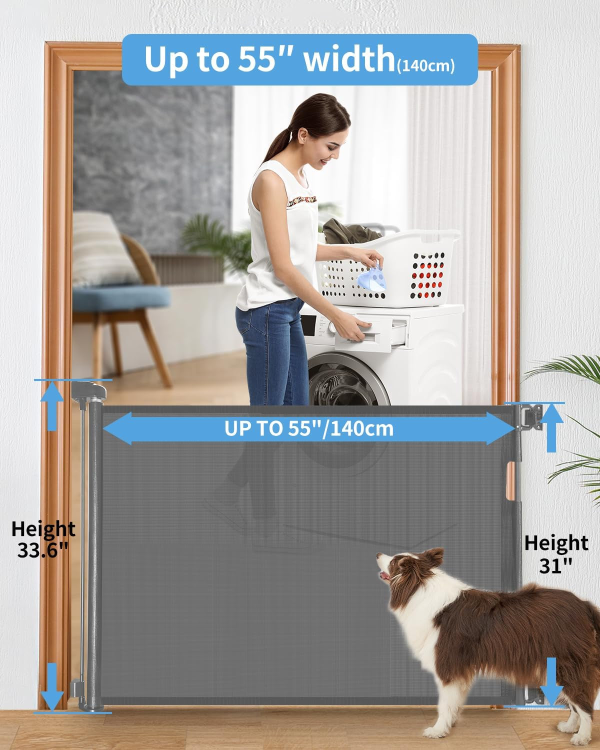 retractable-baby-gate-for-stairs-33-height-expands-up-to-55-width-safety-gate-for-infants-toddlers-dogs-pets-easy-install-secure-closure-gray-mesh-design-for-indoor-outdoor-use