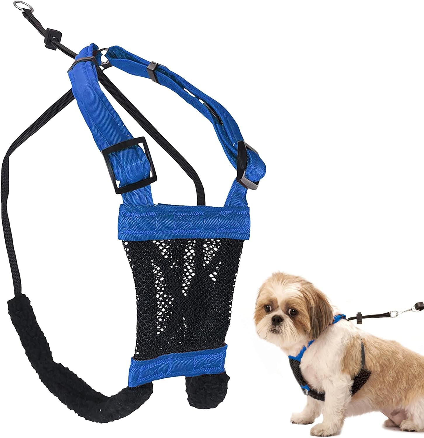 sporn-no-pull-dog-harness-durable-nylon-mesh-harness-for-large-dogs-no-choke-design-padded-restraint-sleeves-adjustable-fit-easy-on-off-large-xl-for-extra-large-breeds-black