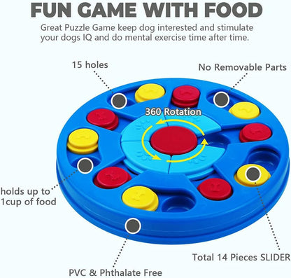 Dog Puzzle Toys Interactive Toy for Puppy IQ Stimulation &Treat Training Games Treat Dispenser for Smart Dogs, Puppy &Cats Fun Feeding (Level 1-3)2