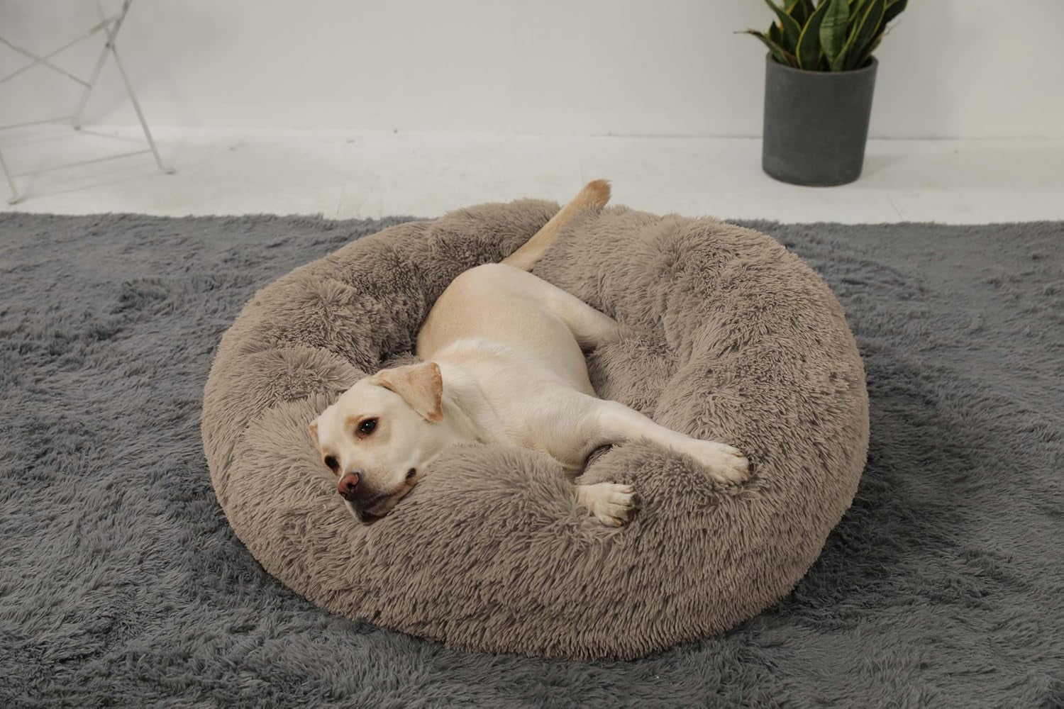 hachikitty-calming-donut-cuddler-dog-bed-round-fluffy-pet-bed-with-sewn-in-cushion-for-large-dogs-washable-large-taupe-30