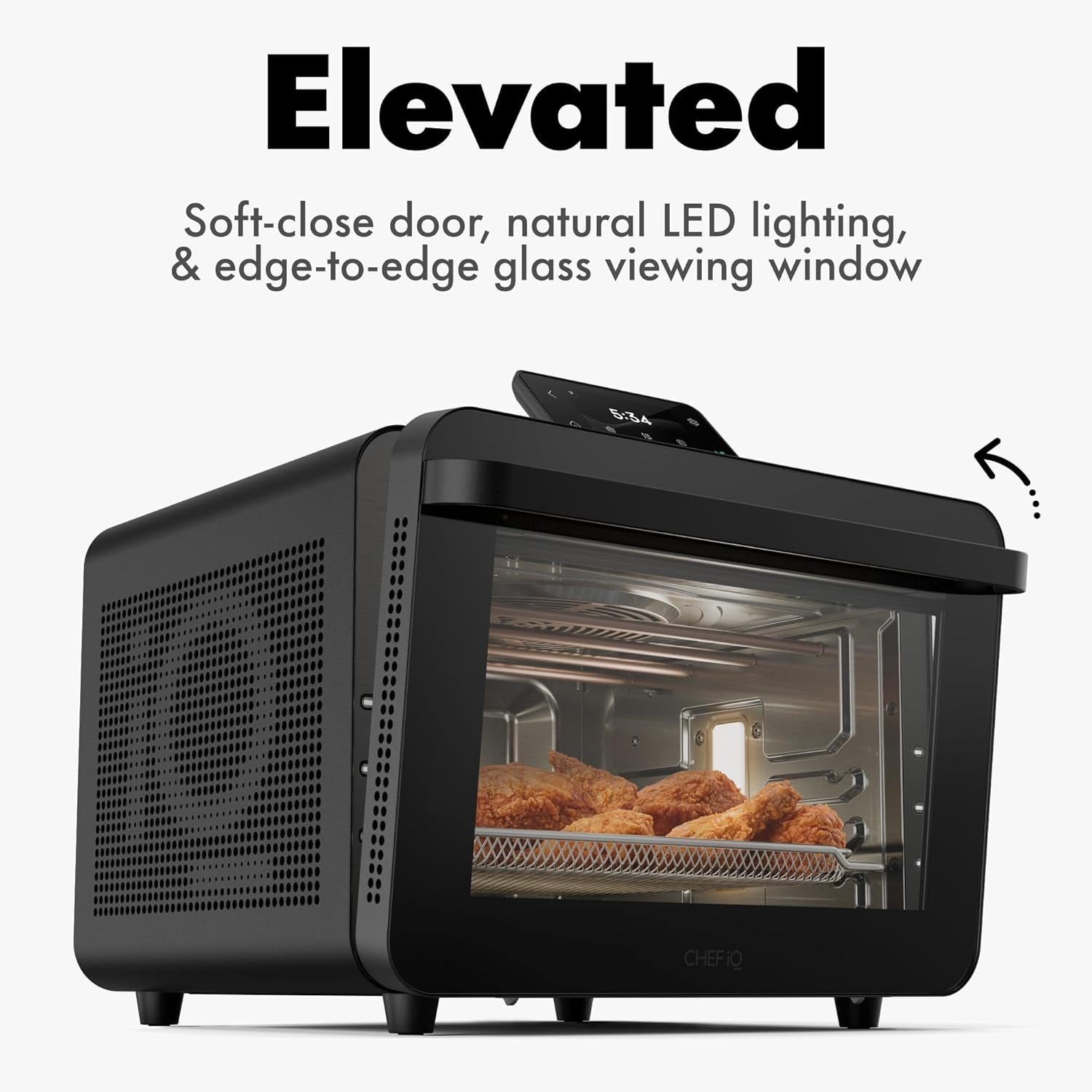 chef-iq-minioven-smart-toaster-oven-air-fryer-combo-11-in-1-countertop-convection-oven-bake-broil-air-fry-broil-dehydrate-1750w-25-qt-capacity-fast-cooking-with-touchscreen-controls-black