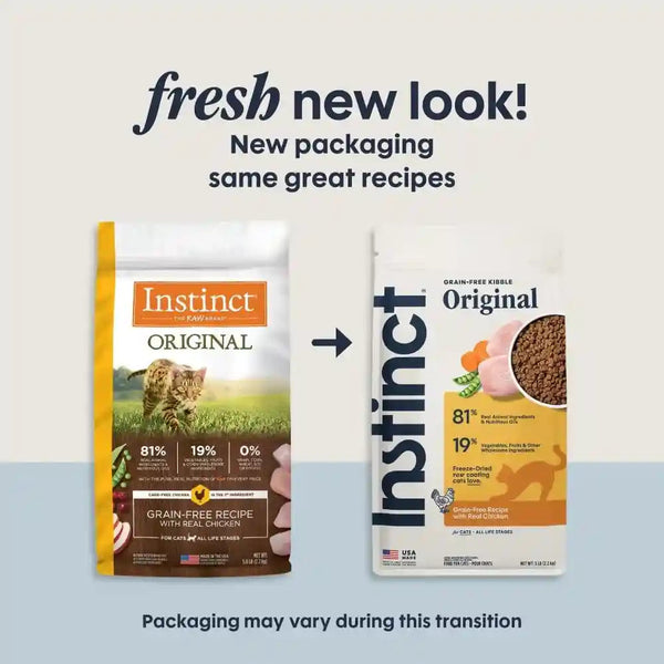 Instinct Original Dry Cat Food, Raw Coated Kibble, Real Chicken, 5 Lb. Bag | Raw-Coated Kibble with Cage-Free Chicken for Strong Muscles, Digestive Health, and Healthy Skin & Coat, Grain-Free2