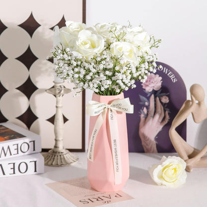 12Pcs Babys Breath Artificial Flowers, 21In Floral Stems for Vase Decor | Trim 12In Lower Stems to Fit 4–6In Small or 7–12In Medium Vases for Dining Table Centerpiece, Bedroom, Wedding Decor5