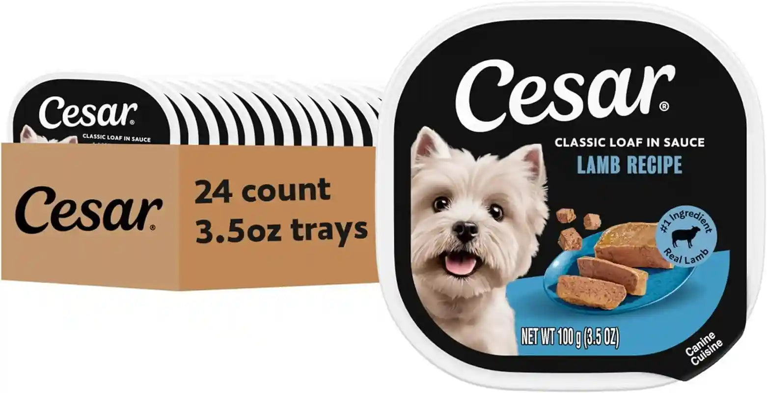 cesar-classic-loaf-in-sauce-wet-dog-food-filet-mignon-3-5-oz-24-count-made-in-usa-real-beef-1-ingredient-no-fillers-added-sugar-artificial-flavors-use-as-meal-or-topper-easy-peel-trays