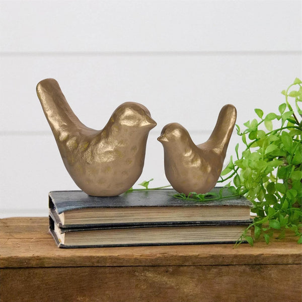 Elegant Cast Iron Bird Statue with Vintage Brass Coating – Gold Bird Figurine for Home Desk, Living Room, Bedroom, Office – Charming Decorative Ornament3