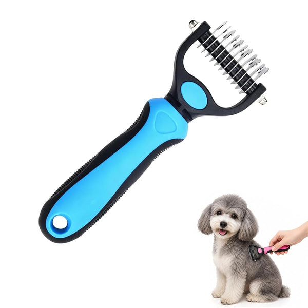 Dog Grooming Tool, Professional Deshedding Tool Dogs & Cats - Gentle, Efficient & Fur, Pet Grooming Brush, Dog & Cat Grooming Tool，Blue：Large8