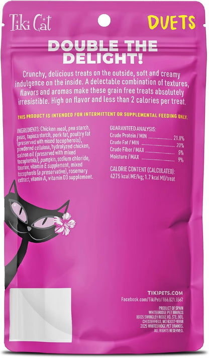 Tiki Cat Duets Cat Treats, Chicken Flavor, 2 Oz. Pouch (8 Count)3