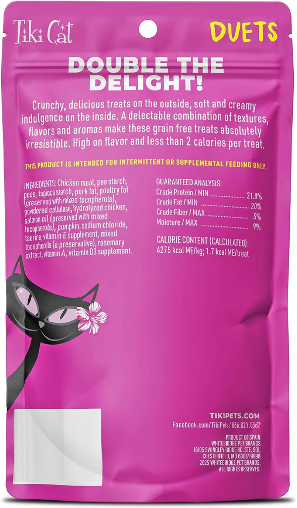 Tiki Cat Duets Cat Treats, Chicken Flavor, 2 Oz. Pouch (8 Count)3