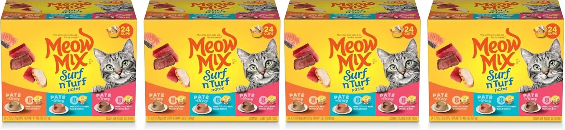 meow-mix-pate-in-gravy-surf-n-turf-pates-variety-pack-wet-cat-food-2-75-oz-cup-12-pack