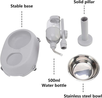 2 in 1 Pet Standing Water Dispenser, 500Ml Pet Water Dispenser with Stand, Height Detachable Pet Standing Water Dispenser Bowl for Cat, Rabbit, Golden Hamster, 11 X 7.7 X 15.4In8