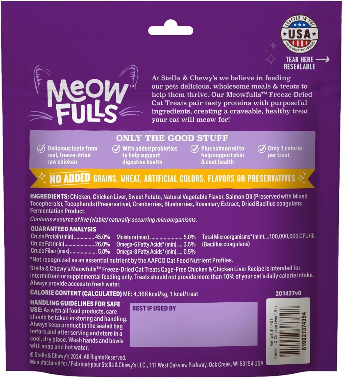 stella-chewys-meowfulls-freeze-dried-cat-treats-chicken-chicken-liver-recipe-raw-protein-with-probiotics-salmon-oil-1-calorie-per-treat-1-5-oz