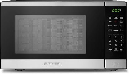 BLACK+DECKER Countertop Microwave Oven 0.9 Cu Ft, 6 Auto Menus, Child Lock, Memory Function, 10 Power Levels, Easy One-Touch Start, Digital Panel, 900W1