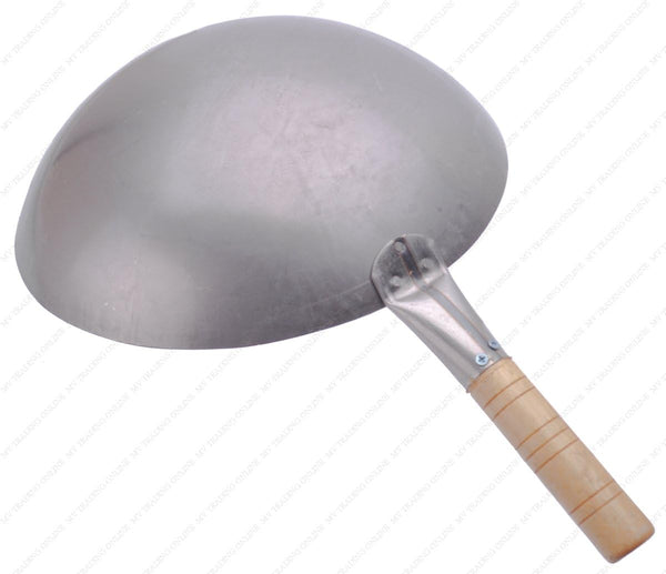 Carbon Steel round Bottom Pow Wok with Wooden Helper Handle, 16-Inches2