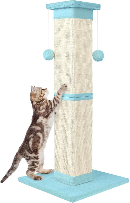 SOCATER Cat Scratching Post 33 Inch Nature Sisal Cat Scratch Post for Indoor Cats, Large Cat Scratcher Protect Your Furniture, for All Breeds8