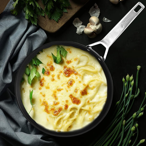 3 QT Nonstick Saute Pan with Lid, 9.5 Inch Induction Deep Frying Pan | Non Toxic, Even Heating, Easy Clean, Suitable for Gas & Electric & Induction Stove, Dishwasher & Oven Safe, Cerammic8