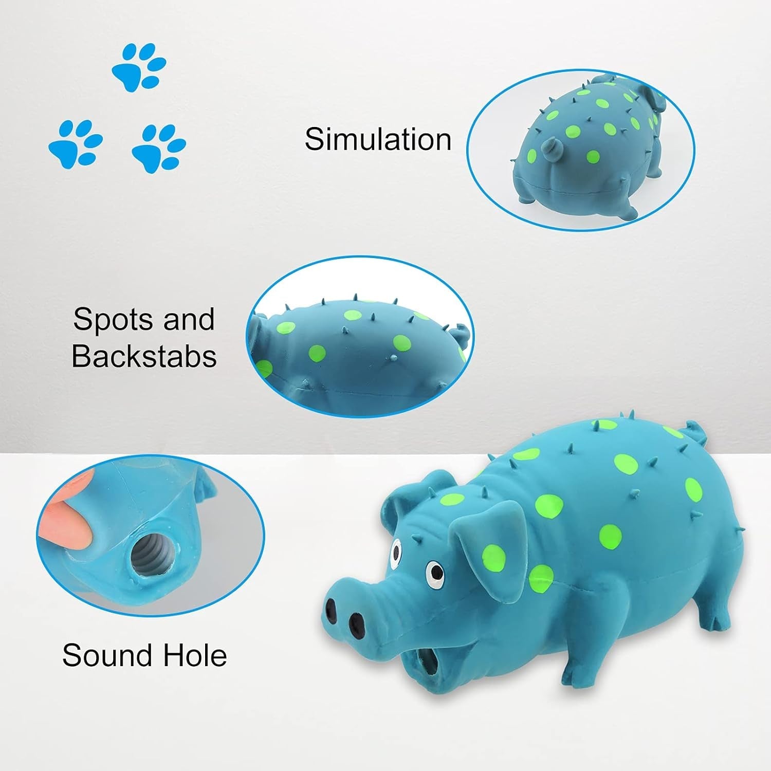 andiker-dog-squeaky-toy-dots-latex-dog-chew-toys-with-a-oinks-sound-squeaker-grunting-pig-dog-toy-durable-self-play-8-dogs-squeeze-toy-for-dental-biting-chasing-to-kill-boring-time-blue