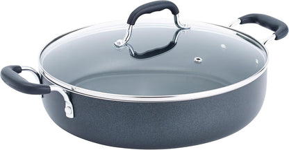 Specialty Nonstick 5 Qt Stock Pot with Lid Soup Pot, 5 Quart Casserole with Lid, Easy to Clean Non Stick Cooking Pot Cookware, Dark Blue1