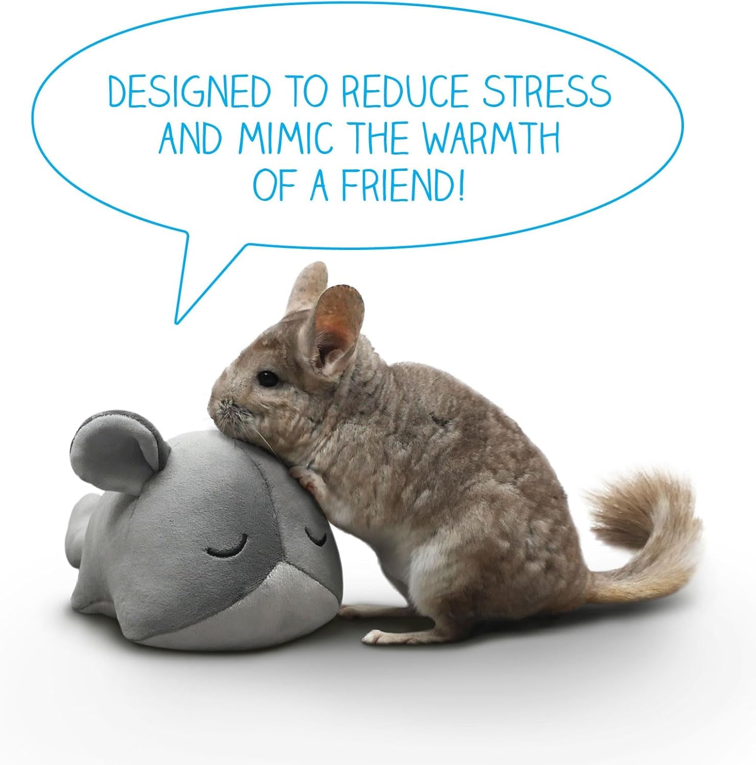 paw-inspired-chinchilla-cuddler-plush-accessory-toy-for-pets-9-inch-gray-bonding-for-chinchillas-guinea-pigs-hamsters-rats-ferrets-hedgehogs-sugar-gliders-small-animals