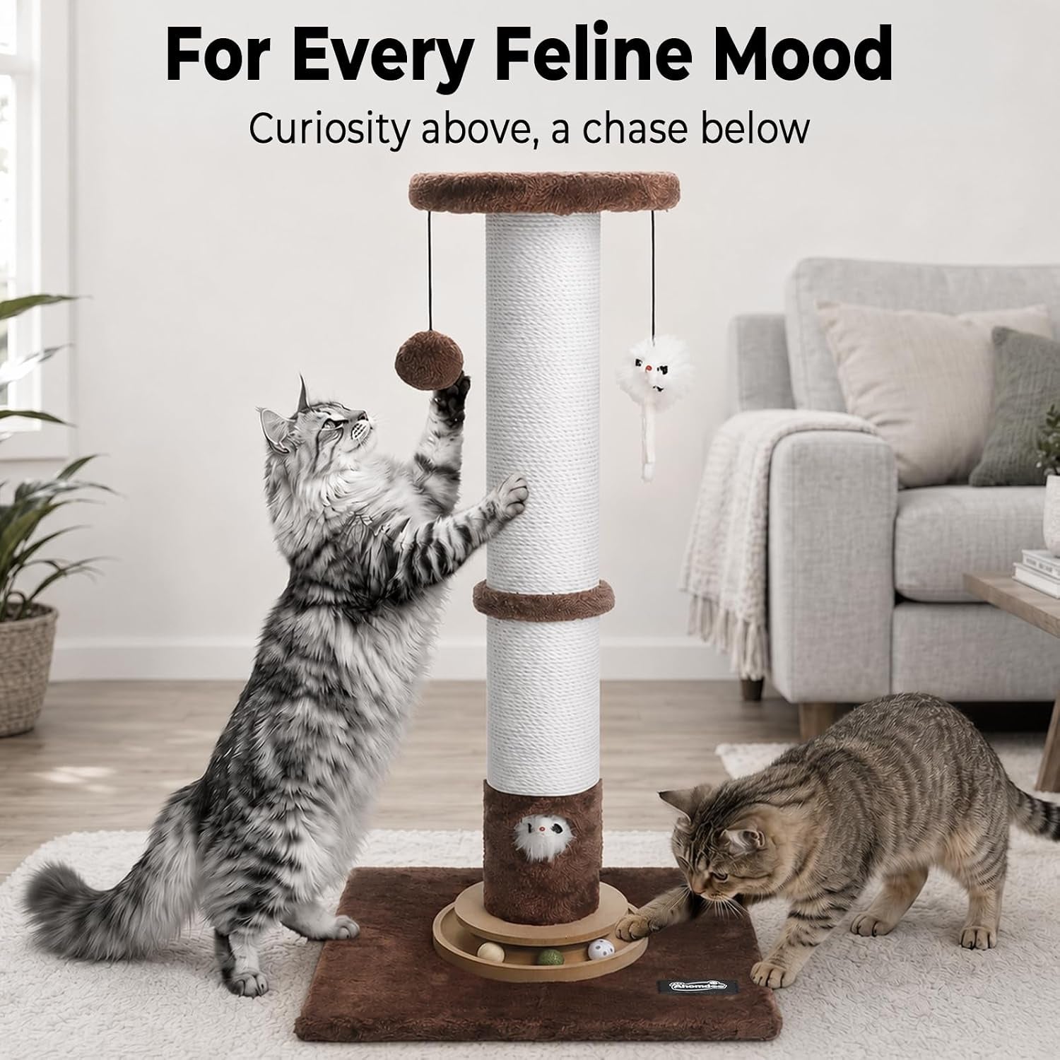 35-inch-tall-cat-scratching-post-stable-base-for-large-cats-brown-heavy-duty-soft-natural-cotton-rope-cat-scratcher-interactive-cat-toys-wooden-ball-track-for-kittens-and-indoor-cats