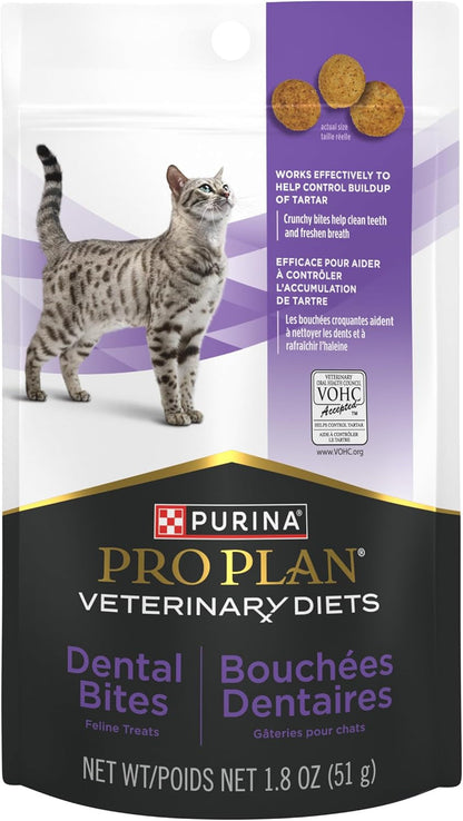 Purina Pro Plan Veterinary Diets Dental Bites Cat Treats - 1.8 Oz. Pouch1