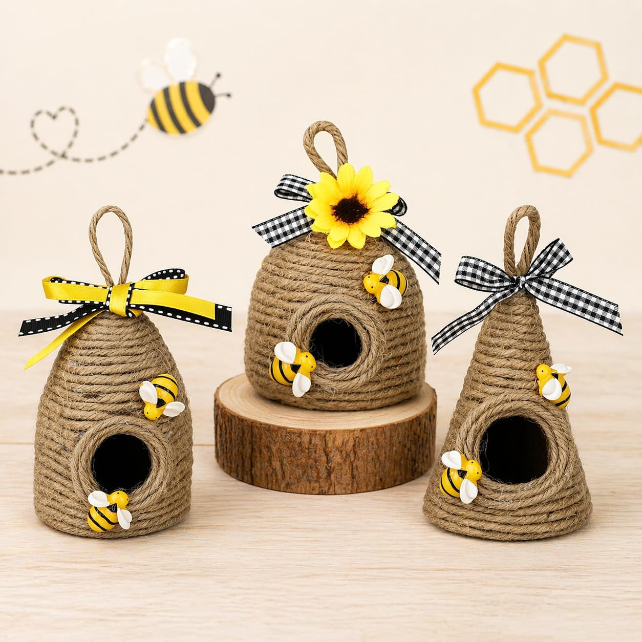 bee-hive-decor-bumble-bee-rustic-hive-natural-bee-house-bee-party-decor-3pa-bumble-bee-theme-party-decor-spring-summer-rustic-farmhouse-kitchecn-table-decorations-honey-bee-tiered-tray-decoration