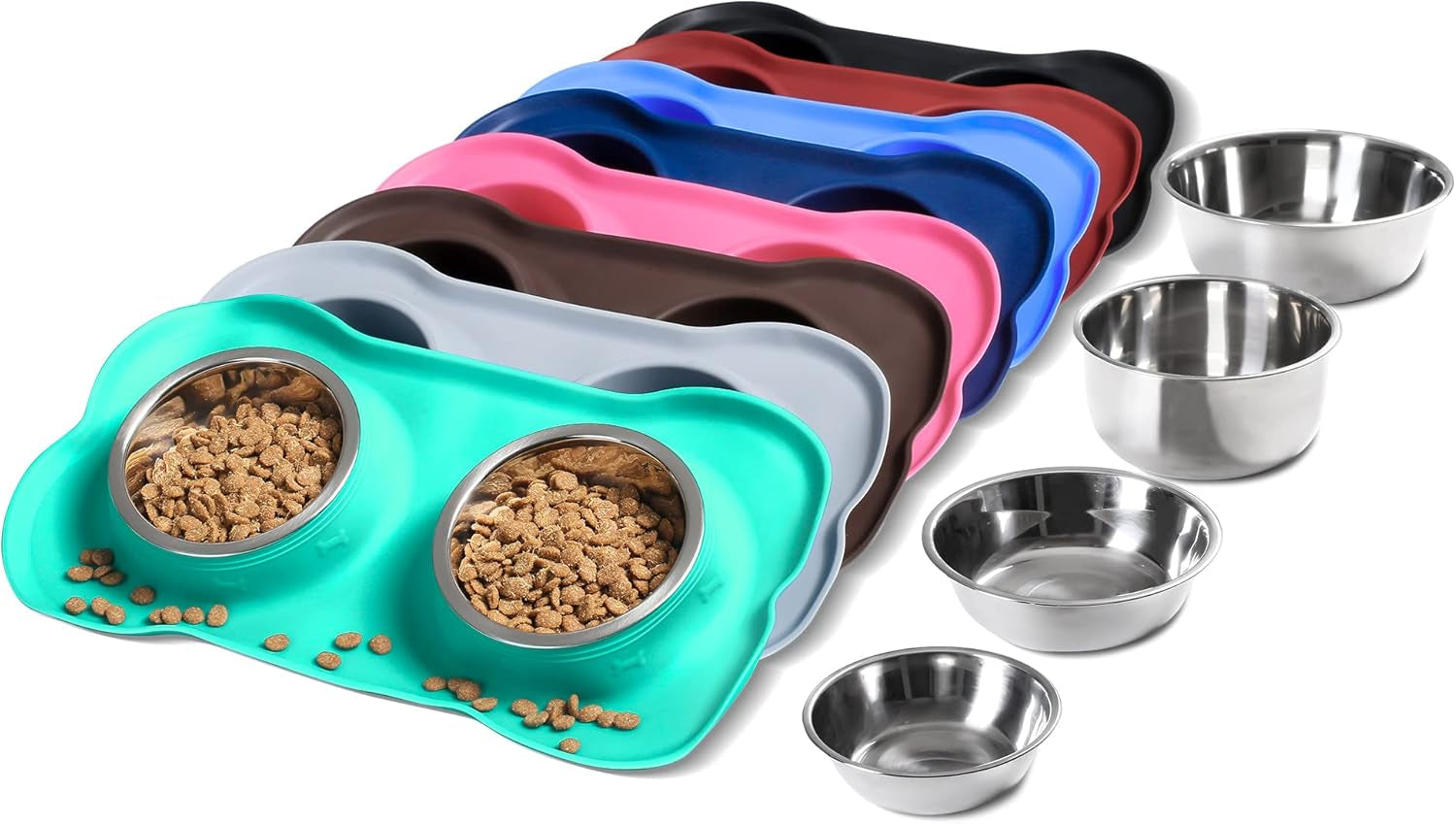 hubulk-pet-dog-bowls-2-stainless-steel-dog-bowl-with-no-spill-non-skid-silicone-mat-pet-food-scoop-water-and-food-feeder-bowls-for-feeding-small-medium-large-dogs-cats-puppies-s-pink